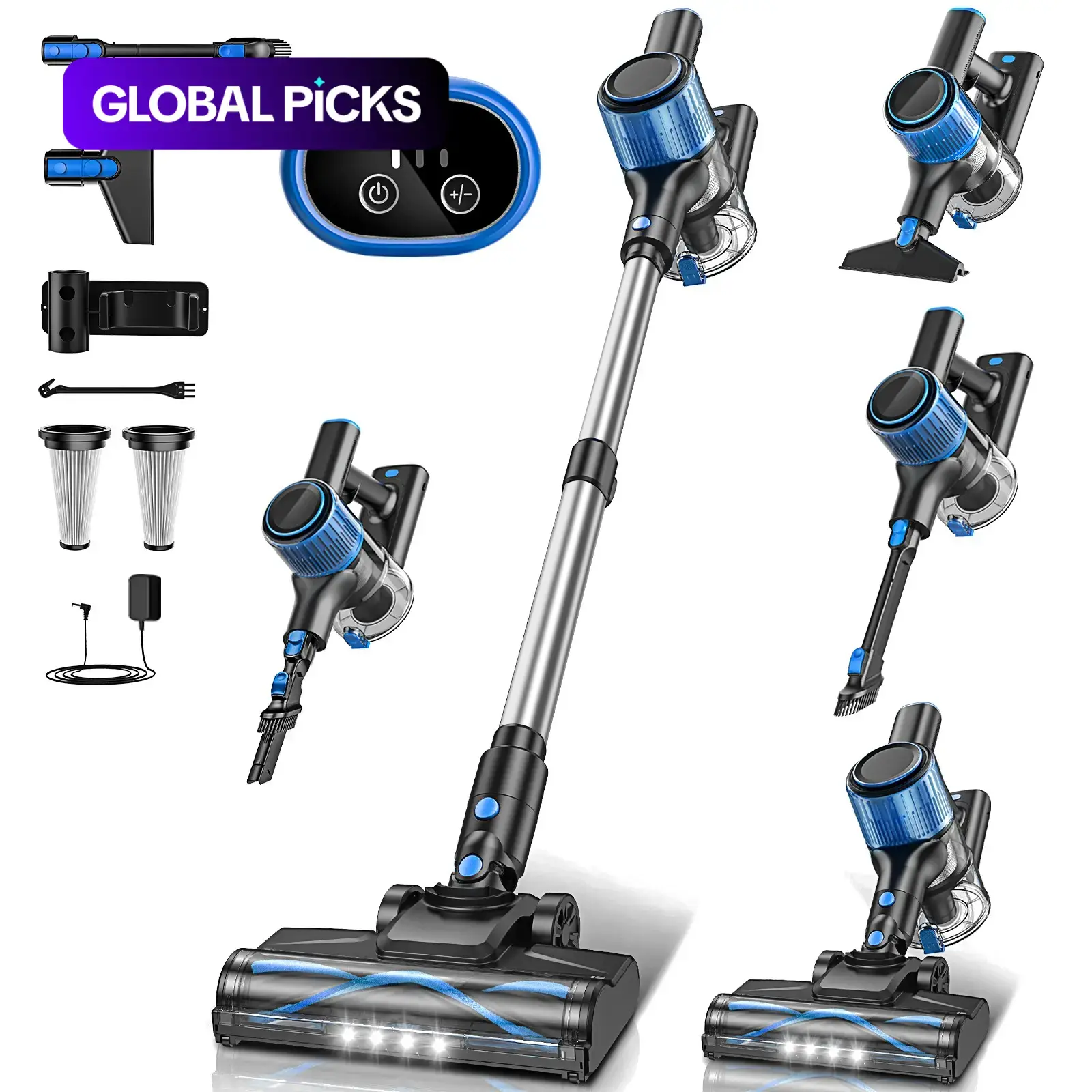 Cordless Cleaner, 3 Cleaning Modes, Anti-Tangle Design, 1.5L Dust Cup,Lightweight&portable, Wireless Lightweight Vacuum for Hard Floors, Carpets, Pet Hair, Cars #GLOBAL PICKS