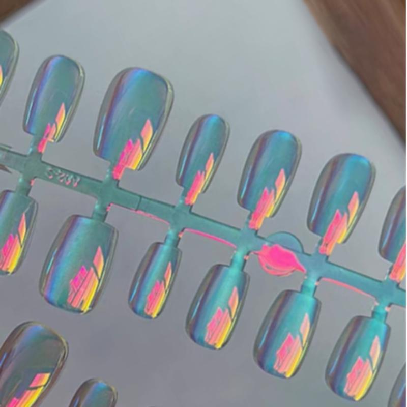 Aurora Color Changing Nail Powder, Neon DIY Nail Art Decor, Optical Illusion Nail Powder, 0.3g Piece, Manicure Supplies