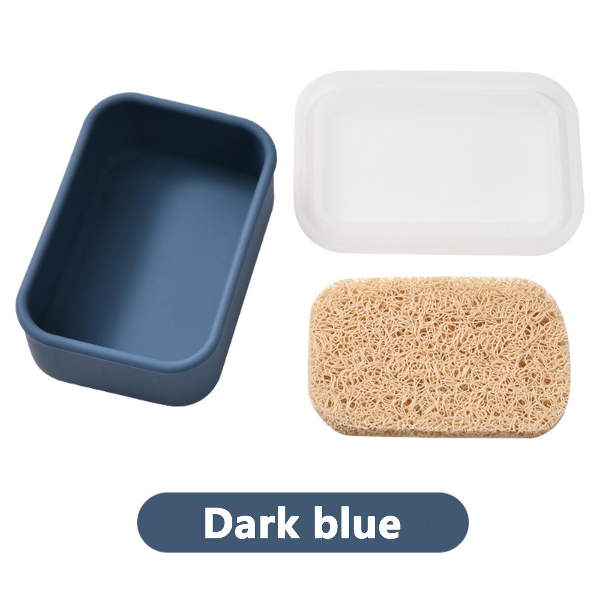 Compact Leakproof Travel Soap Case, Silicone Soap Box with Draining Layer, Enhanced Soap Container, Suitable for Camping, Gym, Bathroom, Outdoor Essentials