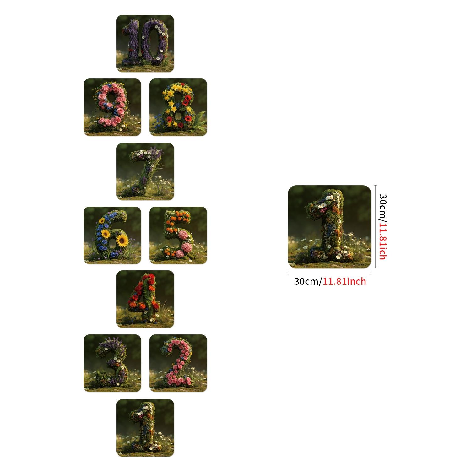 DIY Hopscotch Floor Decals, Self-Adhesive & Reusable Number Stickers 1-10, Create Instant Play Space, Fun Kids Activity Decor