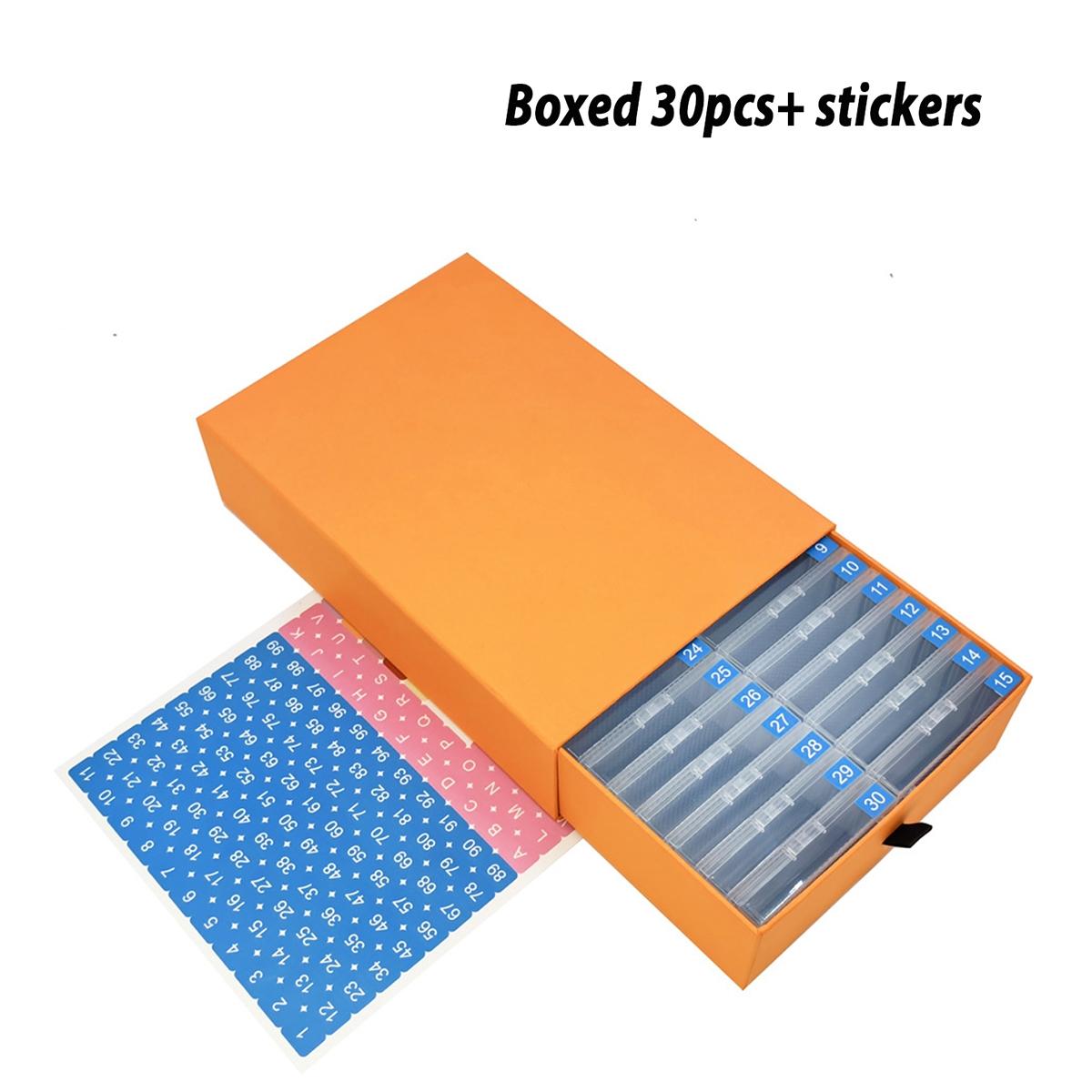 Diamond Painting Storage Containers, 15/30/45 Grid Art Organizer Tray with Lid, Bead Storage & Organization Box, Cloud Design Bottom