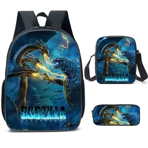 2026 New Godzilla Godzilla Backpack Small and Medium School Bag Cartoon Anime Satchel Pen Bag