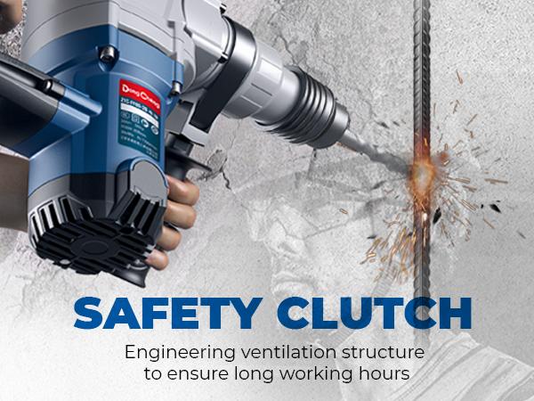 【5-year warranty】DongCheng 1-1/8 Inch SDS-Plus Rotary Hammer Drill with Safety Clutch, 9.2 Amp Heavy Duty Corded Demolition Hammer for Concrete, 3.6 Joules, Including 3 Drill Bits, Flat Chisels and Point Chisels Power Tools 【5-year warranty】DongCheng 1-1/8 Inch SDS-Plus Rotary Hammer Drill with Safety Clutch, 9.2 Amp Heavy Duty Corded Demolition Hammer for Concrete, 3.6 Joules, Including 3 Drill Bits, Flat Chisels and Point Chisels Power Tools