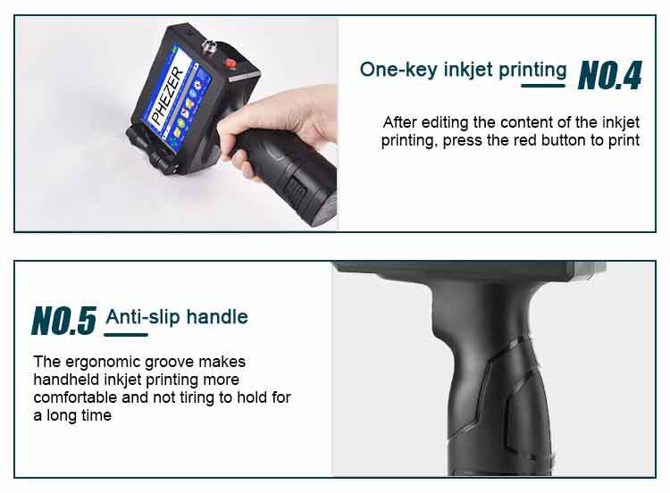 Phezer P15 Handheld Inkjet Printer & Cloth Printing Machine Kit | 12.7mm Quick-Drying Coder Gun with PS127 Ink | 600DPI Portable Labeler for DIY, QR, Date on Fabric/Metal/Plastic (Includes Hard Case)