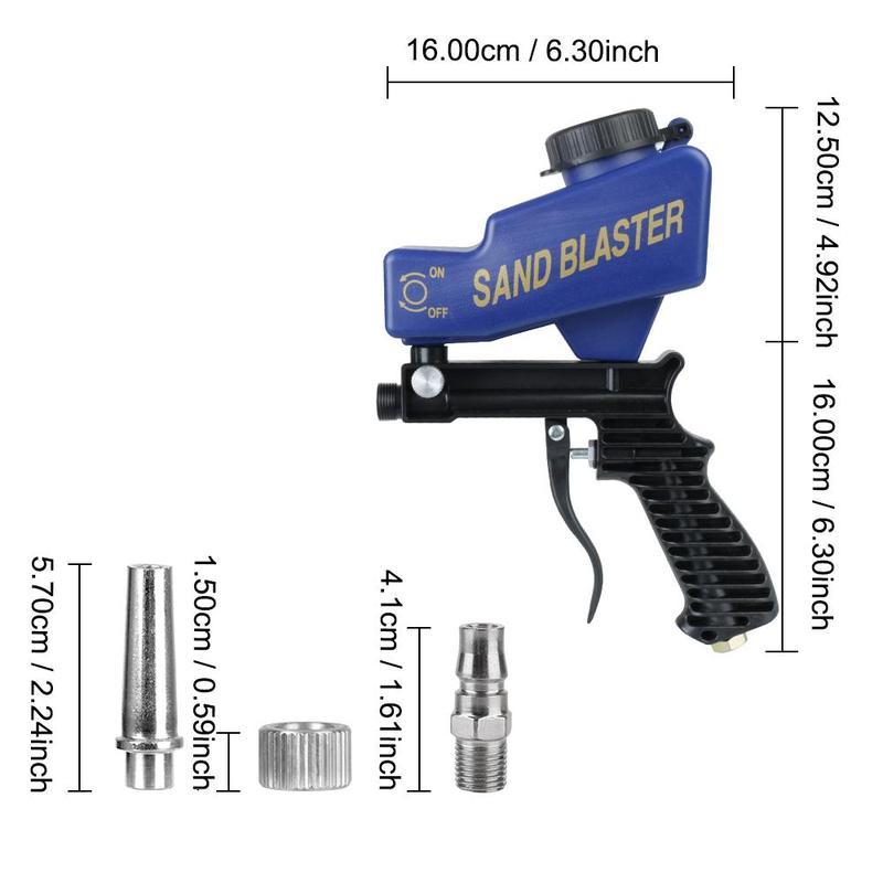 [Summervibes] Gravity Sandblasting Tools, Pneumatic Sandblasting Set, Rust Blasting Device Adjustable Blasting Machine, Pneumatic Blasting Tools Set, Professional Car Body Repair Tool, Sandblasting Accessories, Heavy Duty Pressure