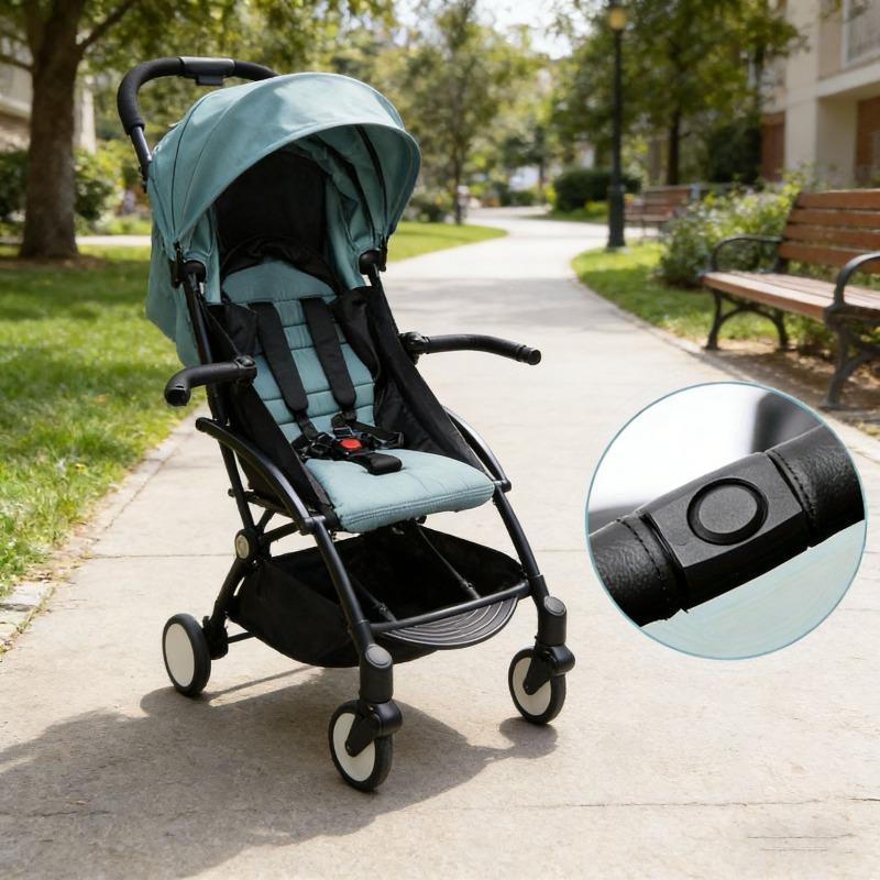 3pcs Detachable Middle Section Stroller Handlebar Adjustable Multi-Position Secure Lock Parent Convenience