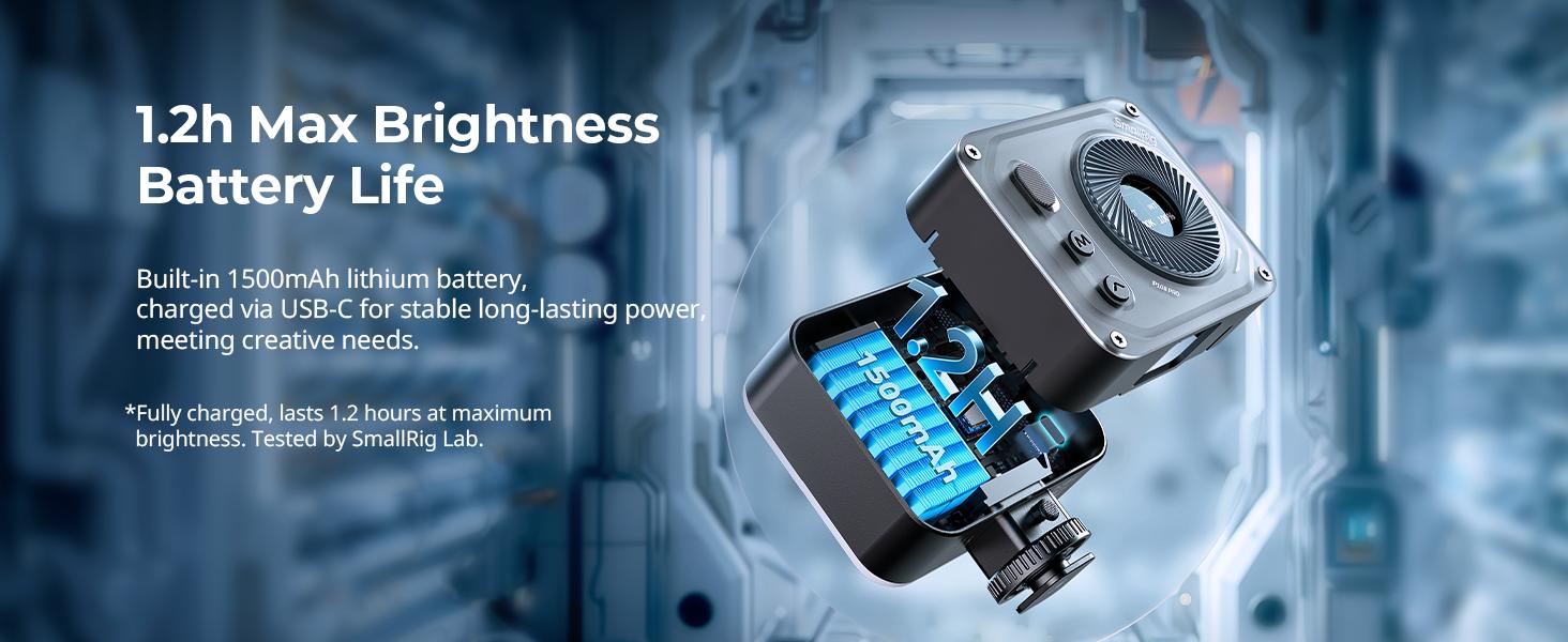 SmallRig Vibe P108 Pro RGB Video Light, Portable Led Camera Light for Photography, Cold Shoe Light, CRI95+, 2500-6500K, 12 Effects, Fill Light Accessories for Content Creator, Streaming 4661 Lighting Smartphone