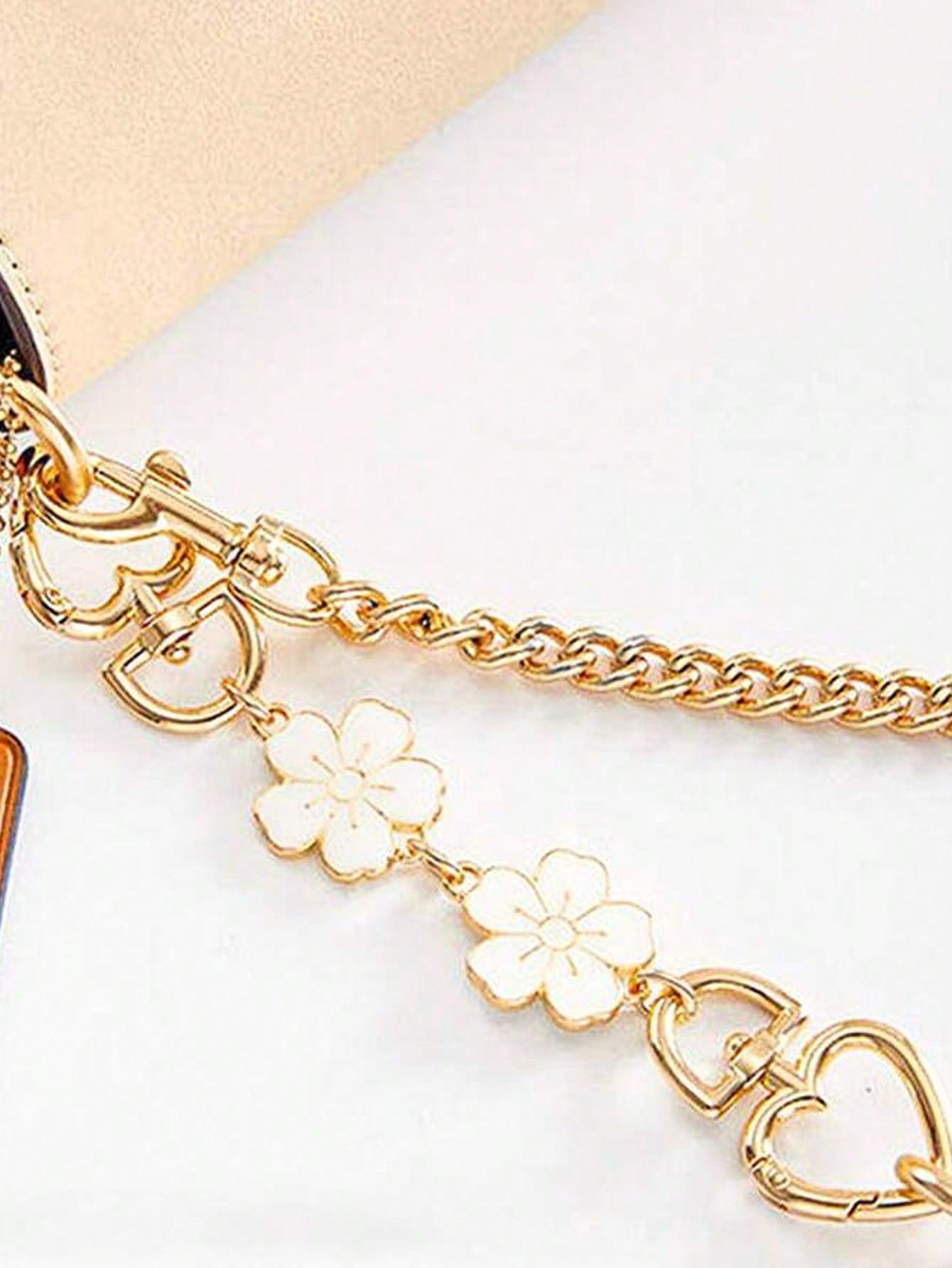 Bag Extender Chain, Cherry Blossom Bag Strap Extender, Handbag Shoulder Strap Replacement, Wallet Chain, Accessory for Handbags, Crossbody Bags