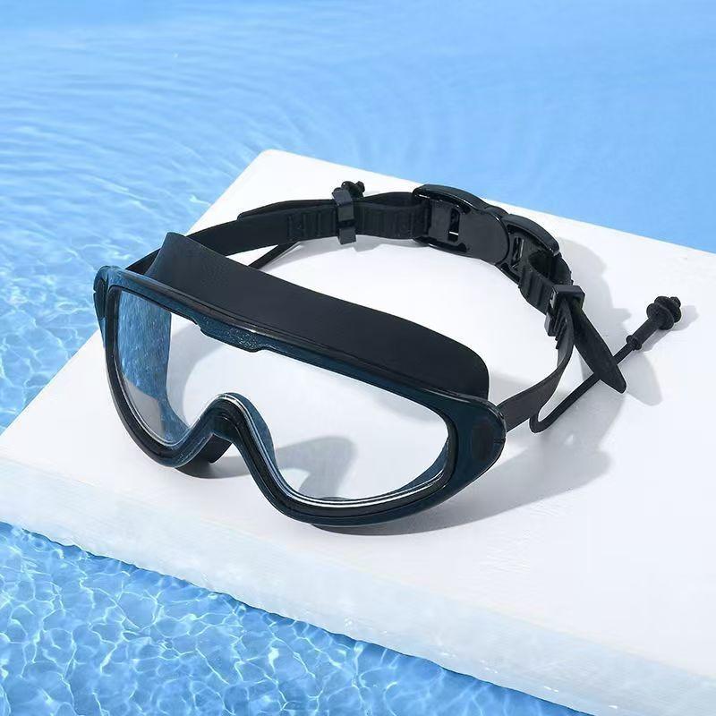 Hot Selling Large Frame Waterproof Anti Fog HD Swimming Goggles for Men Women Youth Swim Equipment Set Comfort Fit UV Protection Durable Eyewear