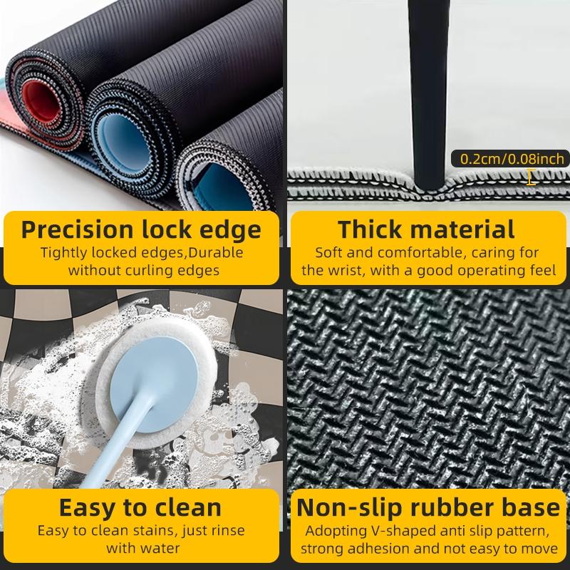 Checkered Pattern Large-Sized Gaming Mouse Pad, Black And Beige Desktop Protection Pad, Anti-Slip Rubber Lock Edge High-Definition Printing, Suitable For Computers, Laptops, Offices, Homes, As A Gift For Family And Friends, Gaming Desk Accessory Checkered Pattern Large-Sized Gaming Mouse Pad, Black And Beige Desktop Protection Pad, Anti-Slip Rubber Lock Edge High-Definition Printing, Suitable For Computers, Laptops, Offices, Homes, As A Gift For Family And Friends, Gaming Desk Accessory