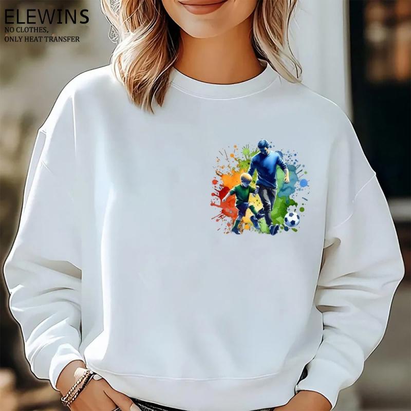 12 Sheets Football Father's Day Heat Transfer Vinyl HTV Gold Foil DTF for Tshirt Hoodie Jeans Backpack Pillow Machine Washable Iron on Transfer for Men Women