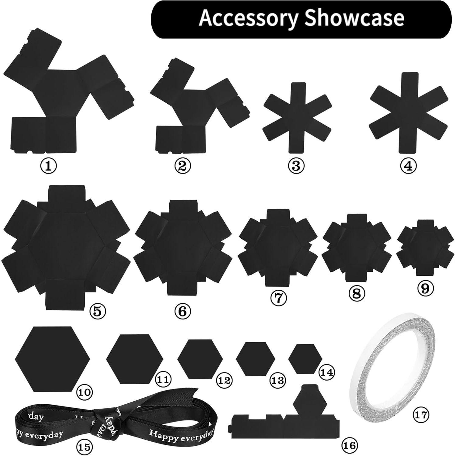 Explosion DIY Gift Set, Exploding Love Box for Couples, Sentimental Gift for Wedding, Birthday Party, Boyfriend, Girlfriend, Scrapbook Style Photo Album, Memory Box