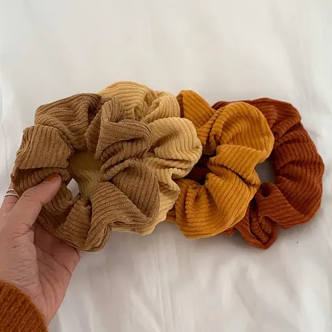 4pcs Minimalist Casual Plain Scrunchies, Simple Design Scrunchies, Elegant High Stretch Scrunchie for Women, Ponytail Hairstyle