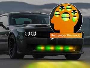 Nilight 4PCS 6LED Amber & Green Strobe Lights – Surface Mount Flashing Lights with Sync Feature | Ultra Slim 12V/24V for Cars, Trucks, Vans & Off Road Vehicles