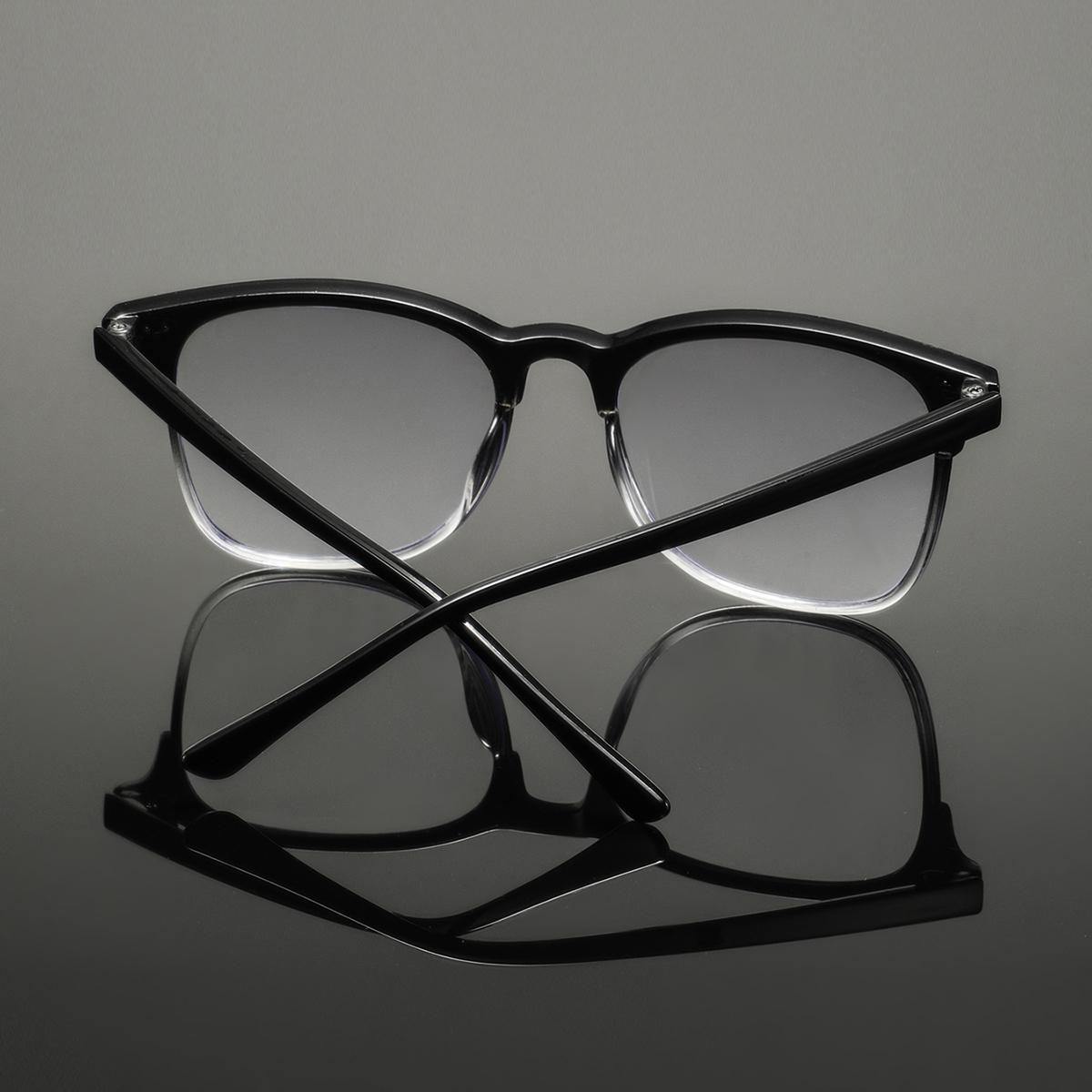 Men's Plastic Square Graduated Reading Glasses, Stylish American Fashion, Casual Trendy Eyewear, Versatile Old Flower Goggles, Reading Eyeglasses, Square Frame Eyeglasses