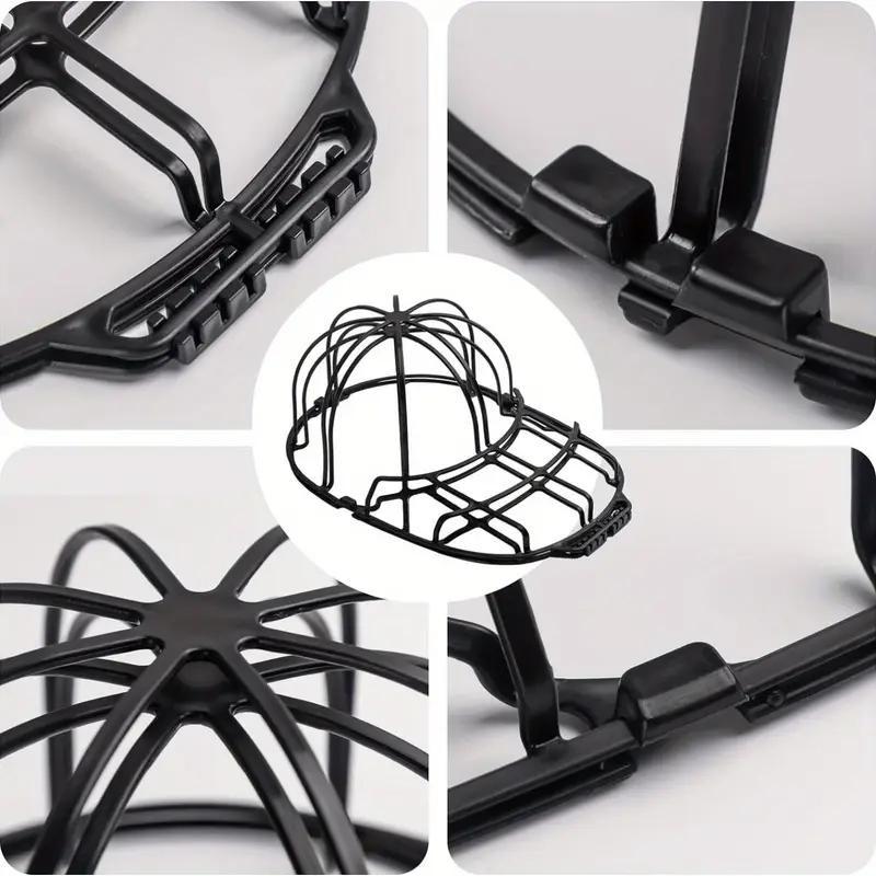 Durable Plastic Baseball Hat Cleaner, Adjustable Metal Frame, Wall-Mounted Washing Machine Protector, Stainless Steel Design