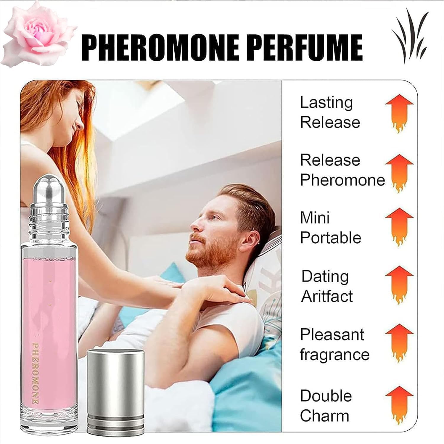 Women's Pheromone Fragrance - Long-lasting Roll-On Oil Fragrance to Boost Elegance, Confidence & Attractiveness