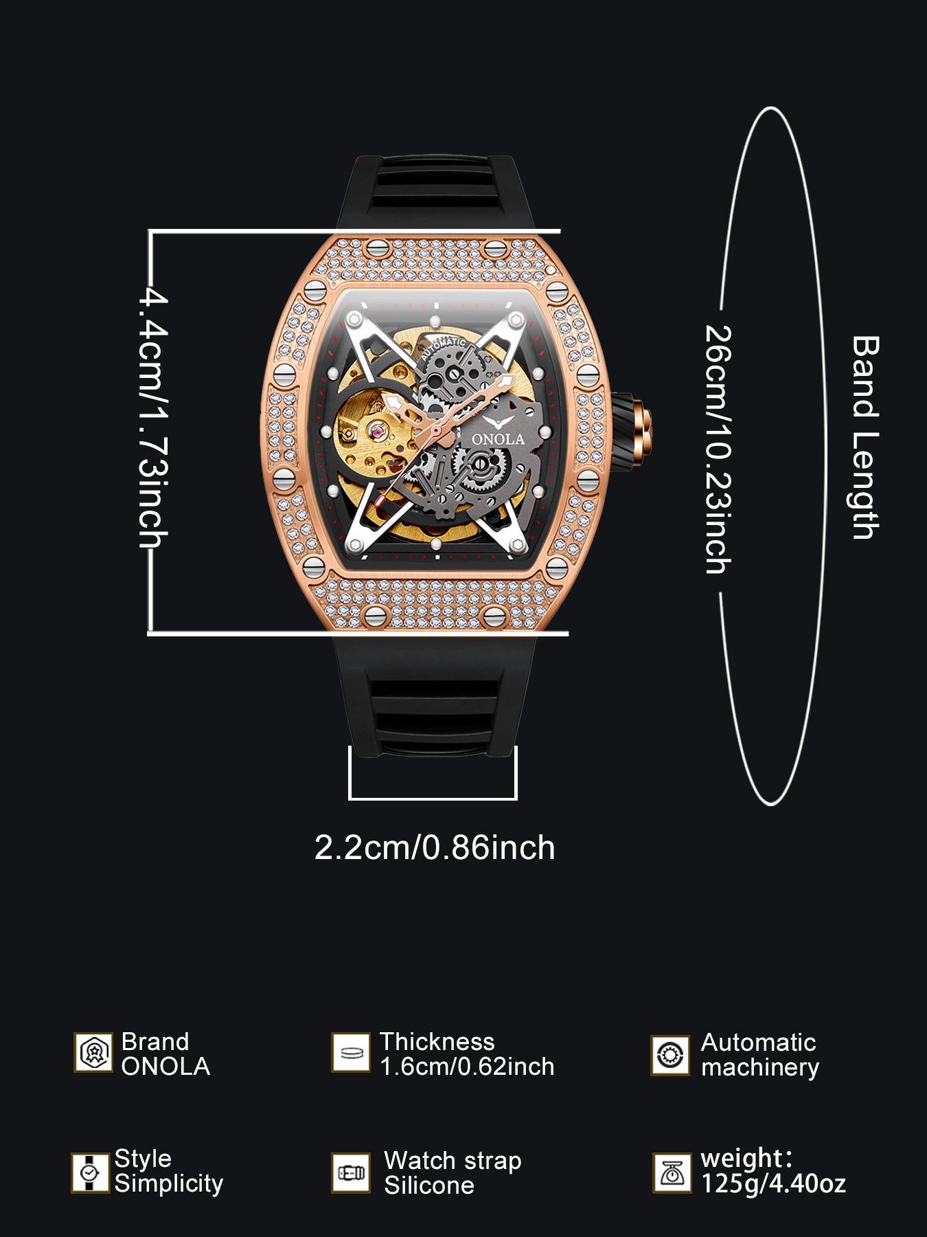 2026 New 44mm Tourbillon Luxury Men Automatic Mechanical Watch, 50m Waterproof, Night Luminous, Gift Box Included, Skeleton Watches