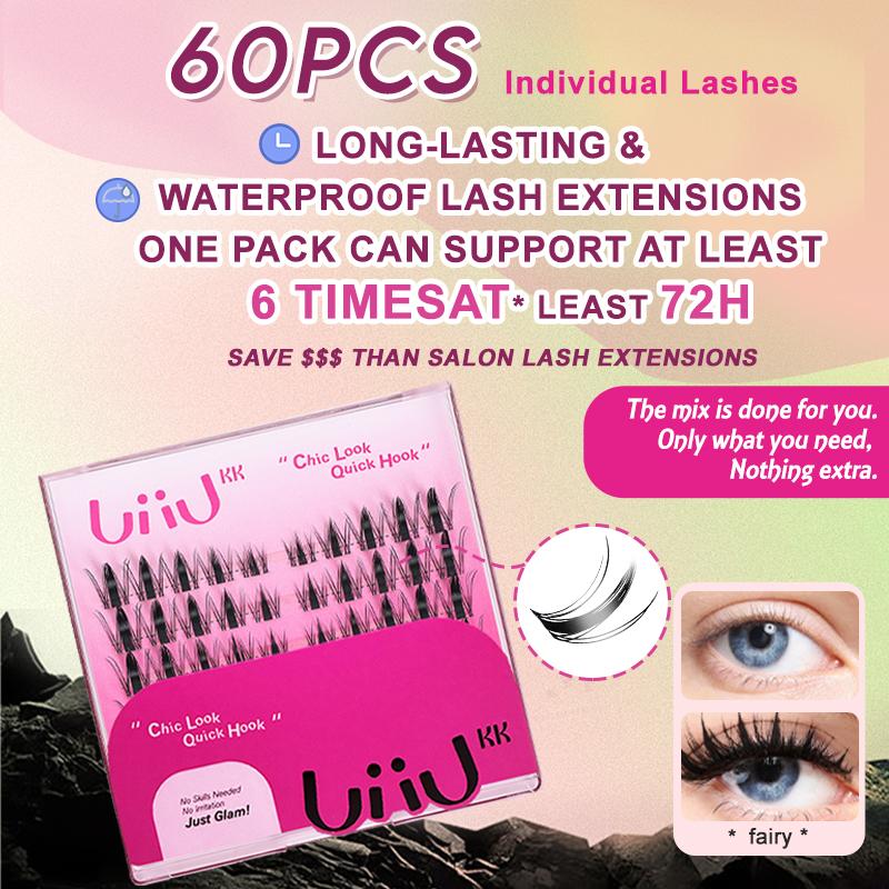 UiiUKK Fairy Beginner Friendly Pre-matched Eyelash False Lashes Waterproof Lashes for Home Makeup Gift Cosmetic