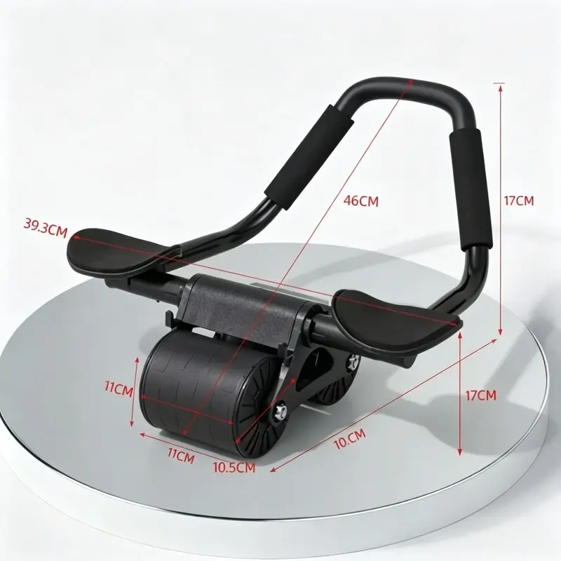 Ab roller, new automatic rebound Ab roller, with 2 elbow supports, automatic rebound abdominal wheel, abdominal exercise roller, plank support Ab roller for core training