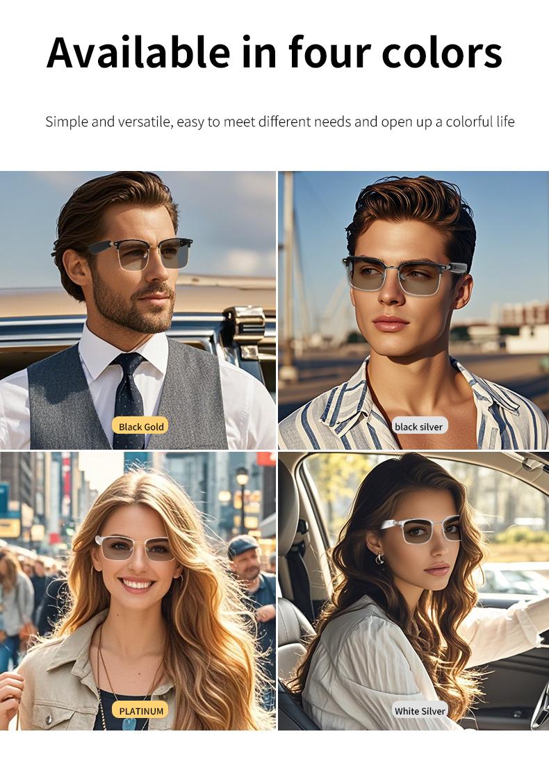 VUB AI Translation Smart Glasses with Bluetooth Connectivity 160 Languages GPT Chat Unisex Audio HD Voice Calls HiFi Sound Photochromic Lenses - Wearable VUB AI Translation Smart Glasses with Bluetooth Connectivity 160 Languages GPT Chat Unisex Audio HD Voice Calls HiFi Sound Photochromic Lenses - Wearable