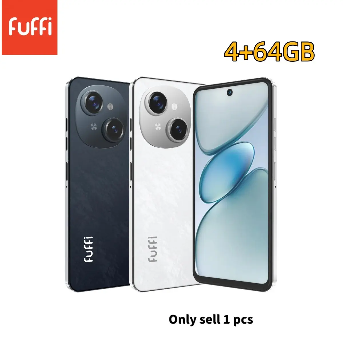 FUFFi 6.56-inch stylish smartphone, 4GB RAM+64GB ROM, 5MP+13MP pixels, 3800mAh battery, dual SIM dual standby, 4G network, GPS， Android phone, quad core processor, Android Mobile Phone