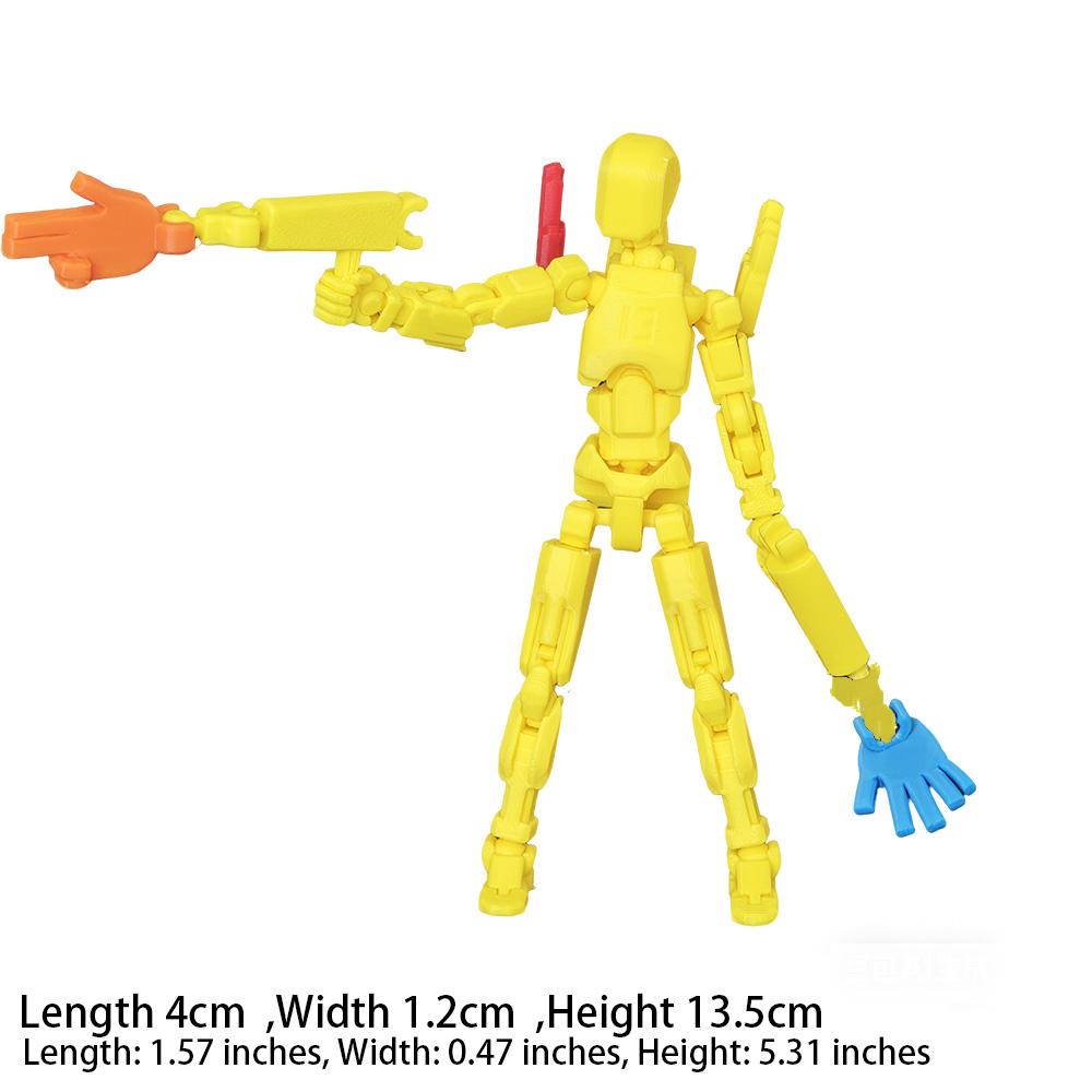 2026 Popular Horror Creepy 3D Printed Articulated Model Figure, Horror Monster Series Yellow Articulated Model Figure Character Statue, Home Decor Collectible Toy, Ideal Birthday & Abstract Weird Gift for Fans (4 Colors Palm)