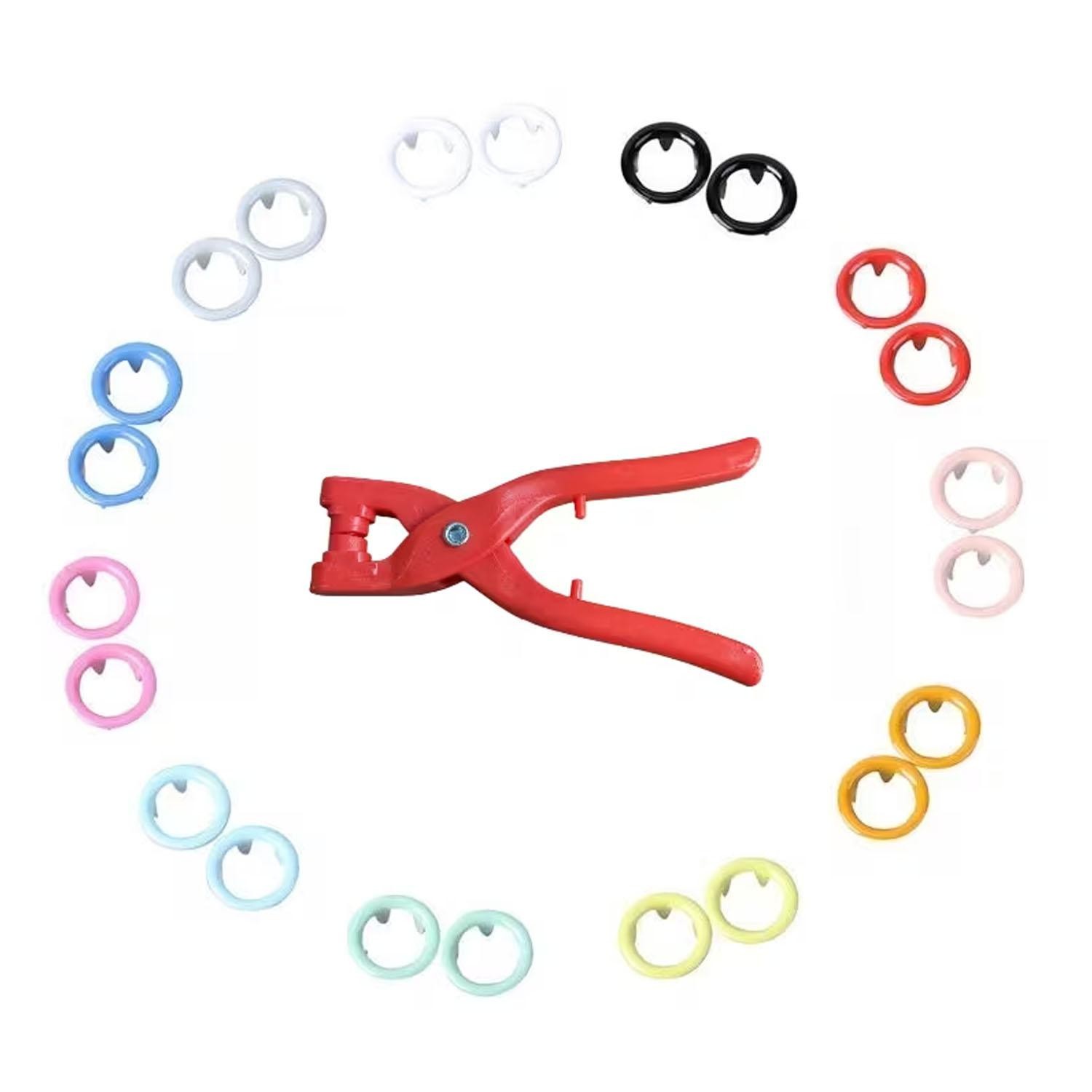 Seamless Five-Point Buckle Set, 9.5mm Colorful Solid Hollow Out, Metal Snap Button, Mother-Son Buckles, Ideal for Clothing Accessories, Matching Outfits, Durable