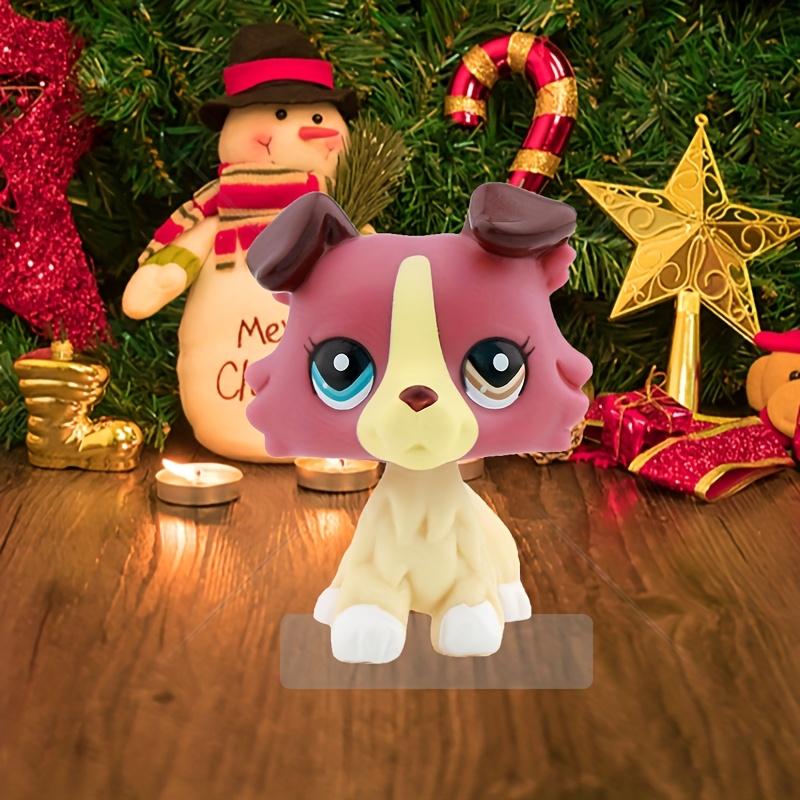 Christmas Gift, Mini Pet Shop 2pcs Cute Statues, Animals Figurines, Cocker Spaniel, Cat, Great Dane, Collie, 6pcs Accessories, Bobble Head, Lps Fan Gift