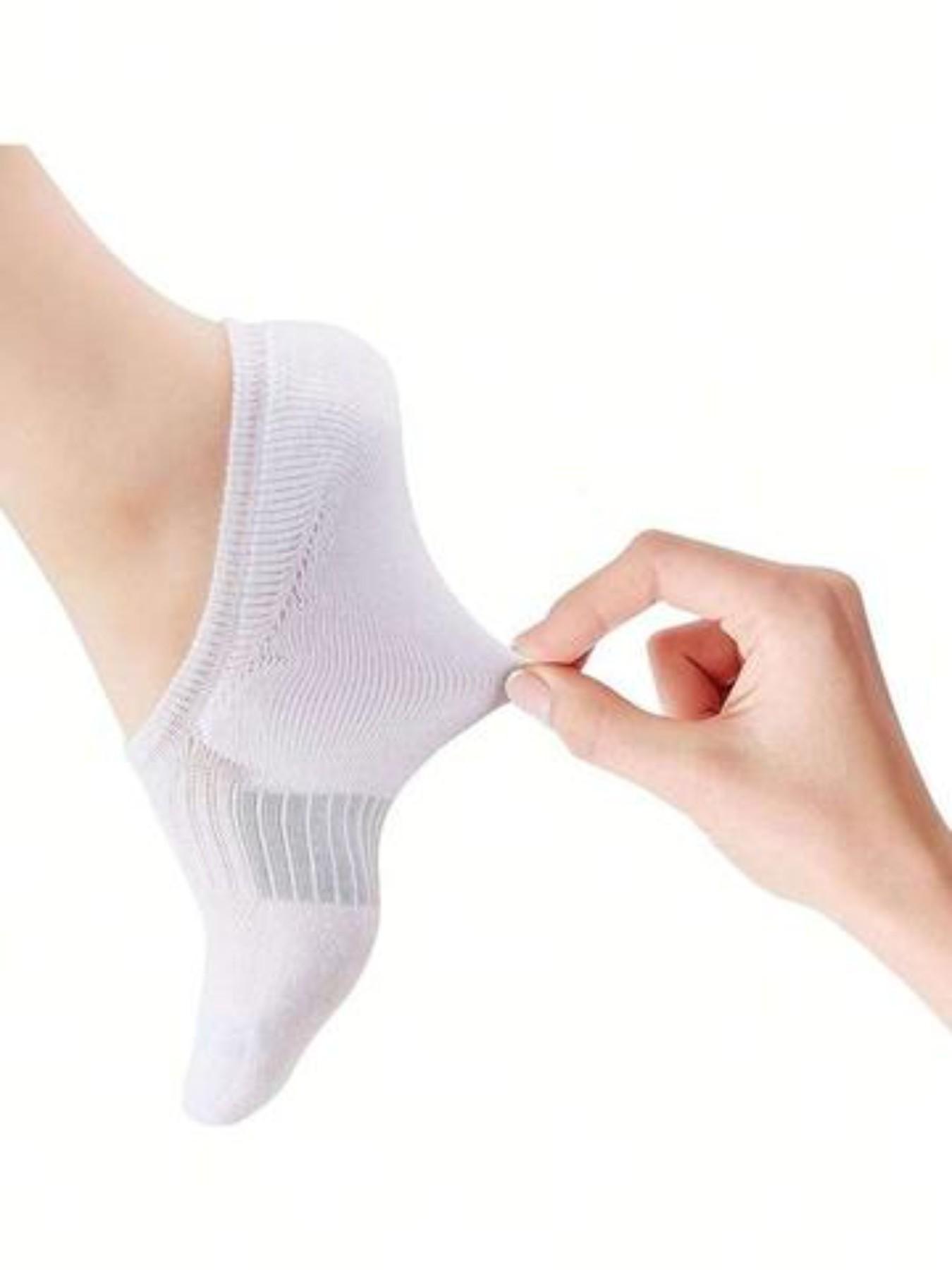 5 Pairs Women's Summer Thin Crew Socks, Breathable Mesh Low Top Athletic Socks, Non-Slip Comfortable Socks for Fitness & Daily Wear