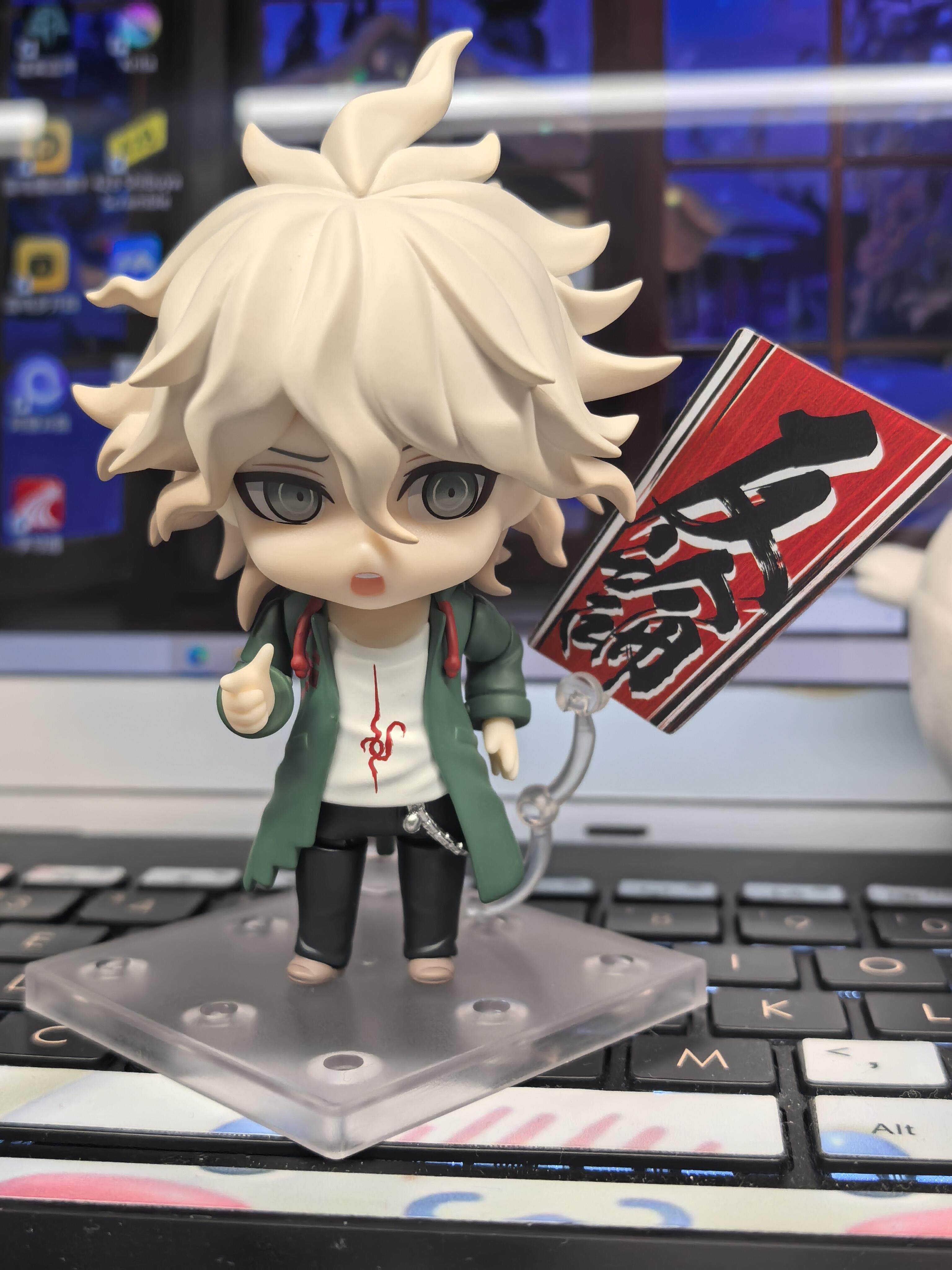 Chiaki Nanami & Nagito Komaeda Danganronpa Action Figures with Interchangeable Plastic Parts, Anime Desktop Decoration Gift for Anime Collectors