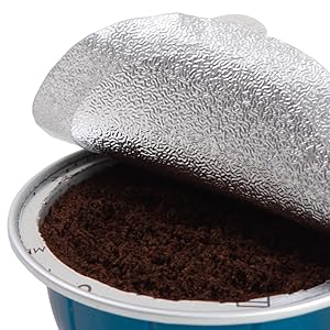 Aluminum Foil Seal Lids for Pods Vertuo, Compatible with Vertuo Reusable Pods, 200Pcs Coffee Pods Lids (62mm)