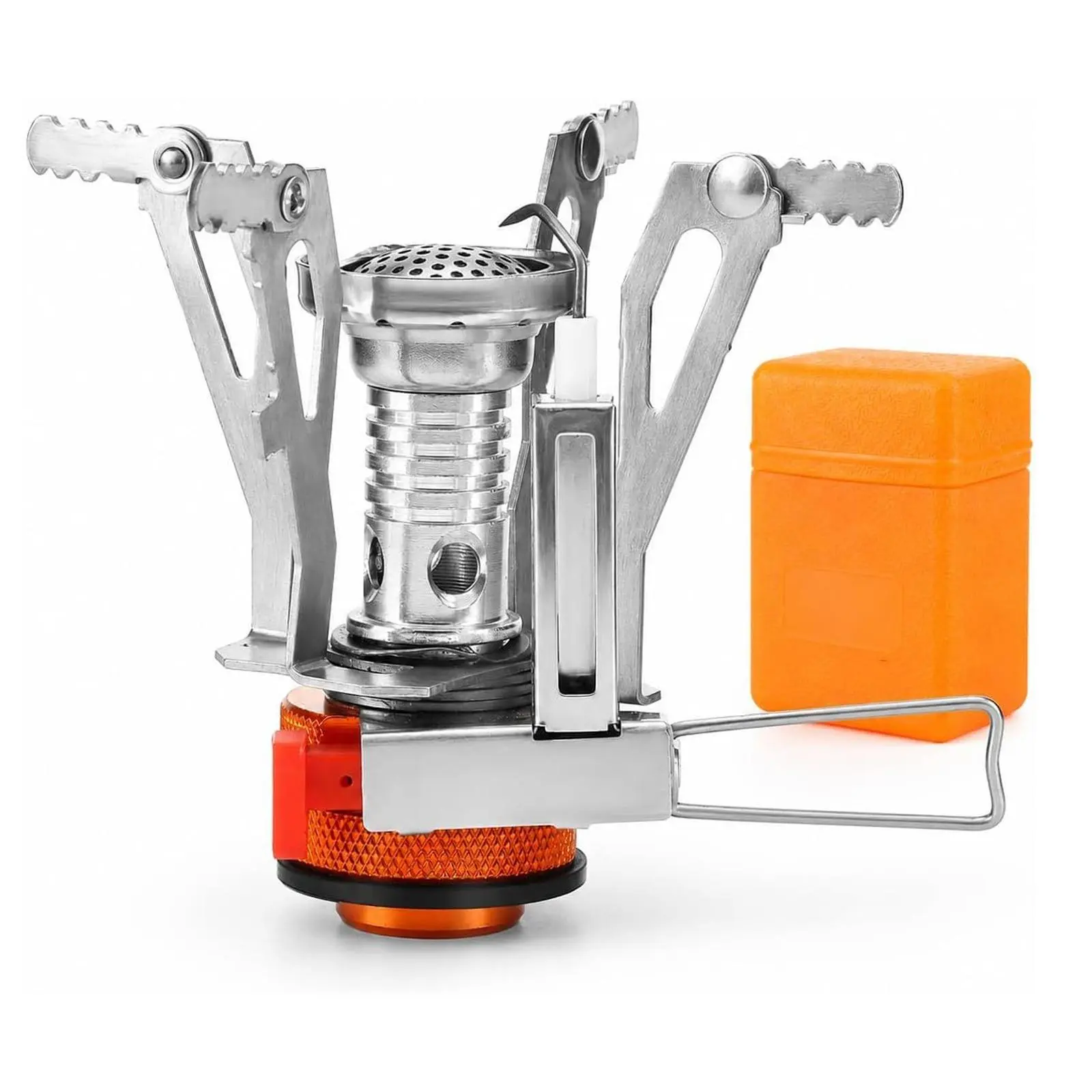 Portable Camping Stove Backpacking Stove, Specialized Hiking Stove Camping Stove with Piezo Ignition Stable Support Wind-Resistance, Stable Support for 1-3 Person Outdoor Cooking
