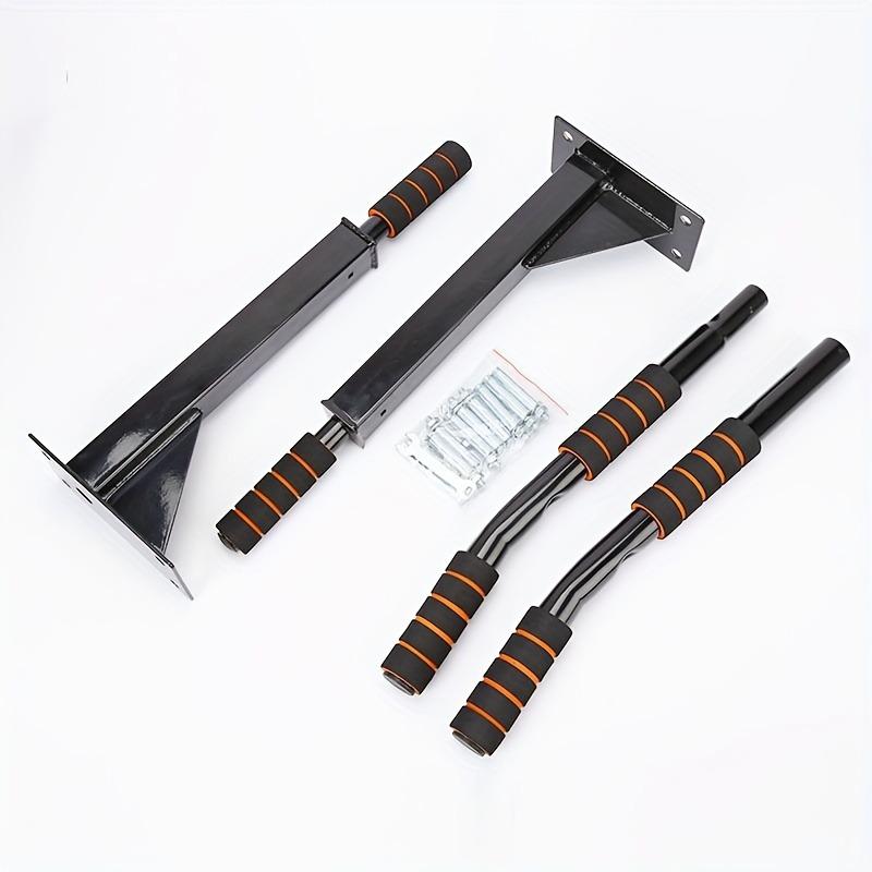 Professional Wall Mounted Pull Up Bar | 500KG Max Load, All-in-One Home Gym Station with Hanging Straps, Suitable for Strength Training, Pull-Ups, Dips & Full Body Stretching – Solid Black, Commercial Fitness Equipment