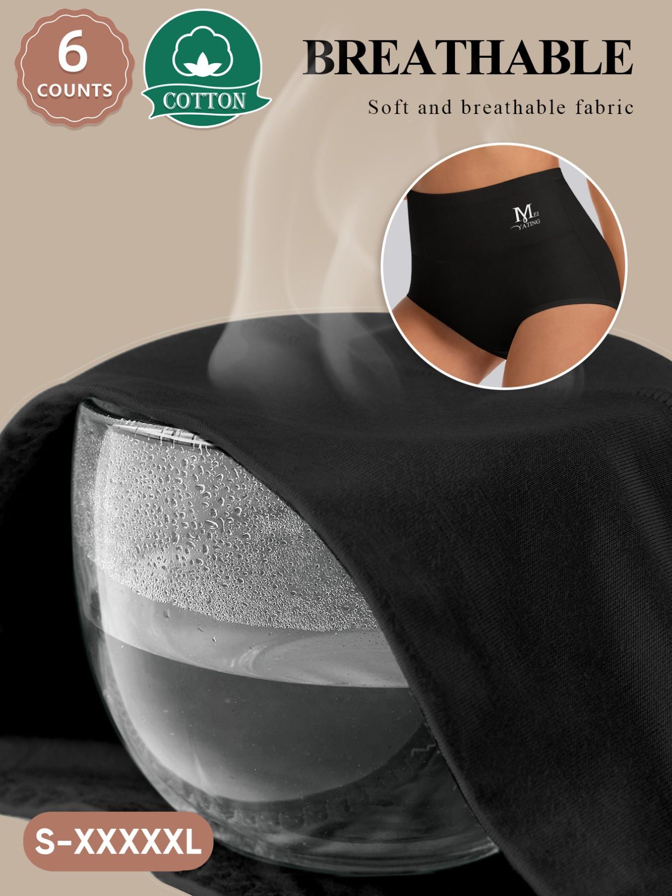 Women's Cotton Underwear Set, Soft Breathable Non-Irritating, Comfortable Fitted Triangle Panties, Elastic Large Size Fits All Seasons