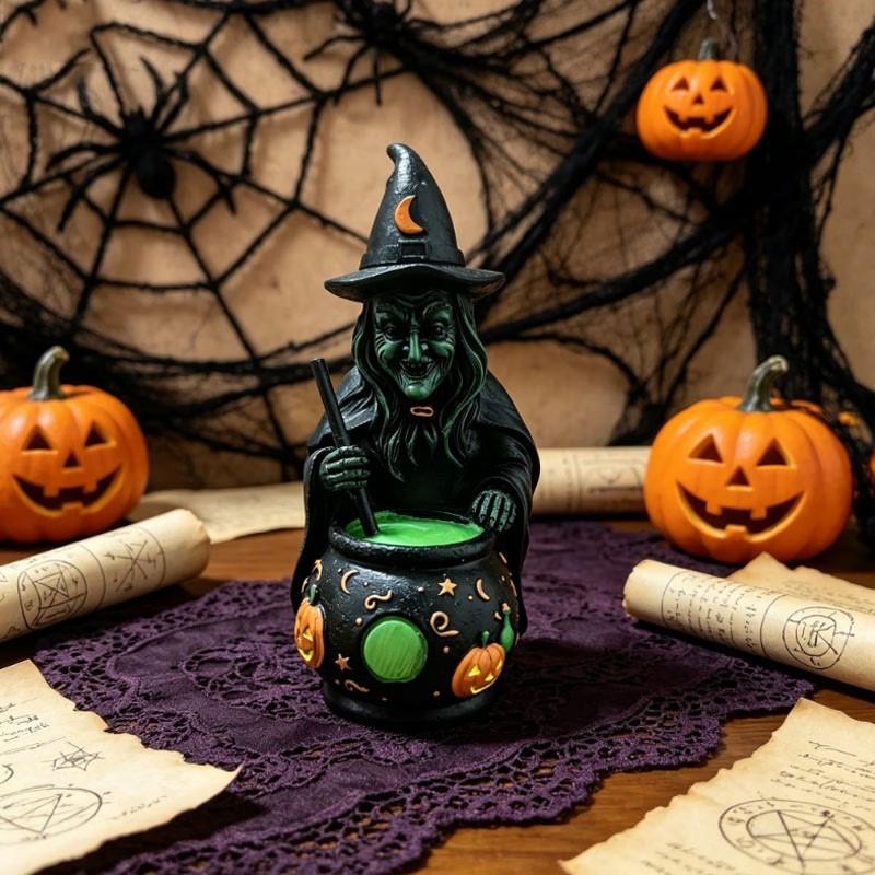 Witch/Ghost Desktop Lamp for Indoor Bedroom, Living Room & Office, Home Decor, Decorative Light, Decoration Lamp, Bedside Table Light, Spooky Halloween Gift, Elegant Design #GLOBAL PICKS
