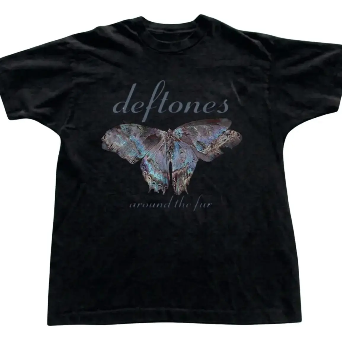 Gildan Men's Women's T-shirt, Butterfly Deftones Tee, Music Rock Band Tshirt, Gothic Grunge Emo Scene Amity Affliction, Gift Shirt, Menswear Womenswear Top Underwear Streetwear Check Crewneck Fit Printed Minimalist