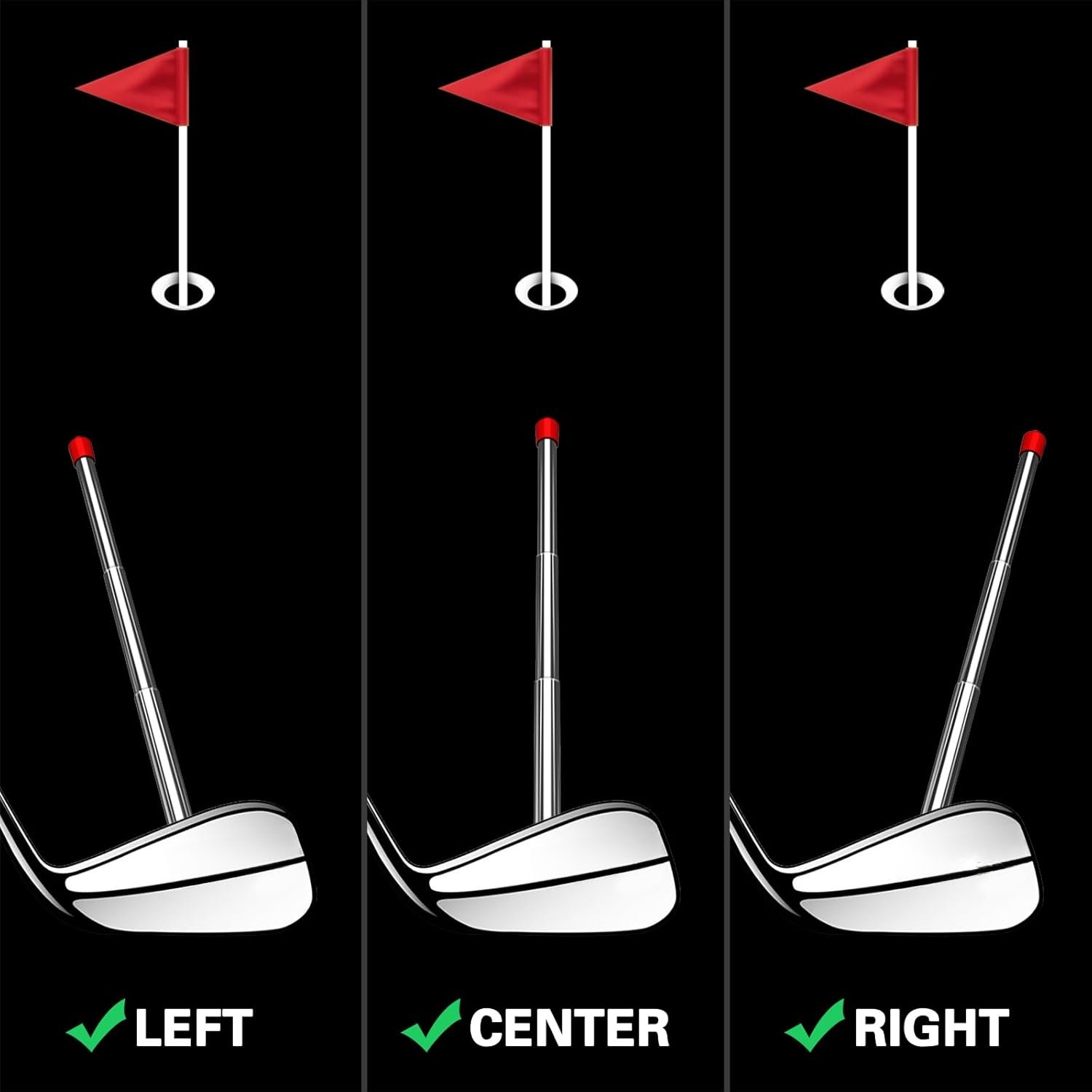 Golf Alignment Rods - Club Alignment Sticks with Telescopic  Corrector Trainer Aid Tools Help Visualize and Align Your Golf Shots Club,Swing Aim Practice Accessories Golf Gifts
