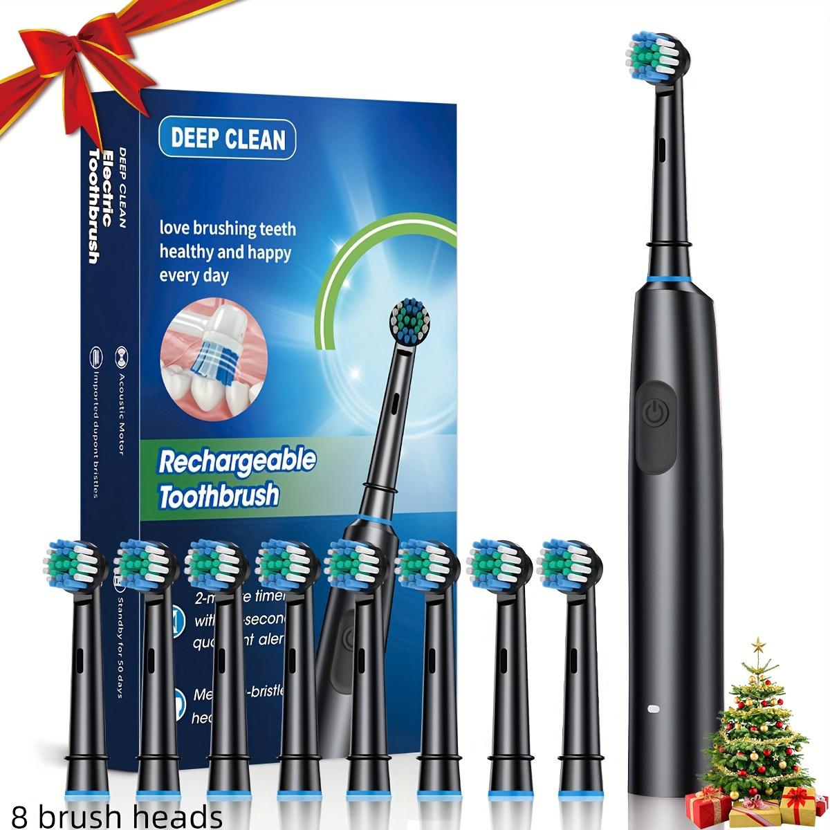 Rotating Sonic Electric Toothbrush with Multiple Modes, 8 Brush Heads, Deep Cleaning, Soft Multi-Layer Rotation, Ipx7 Waterproof