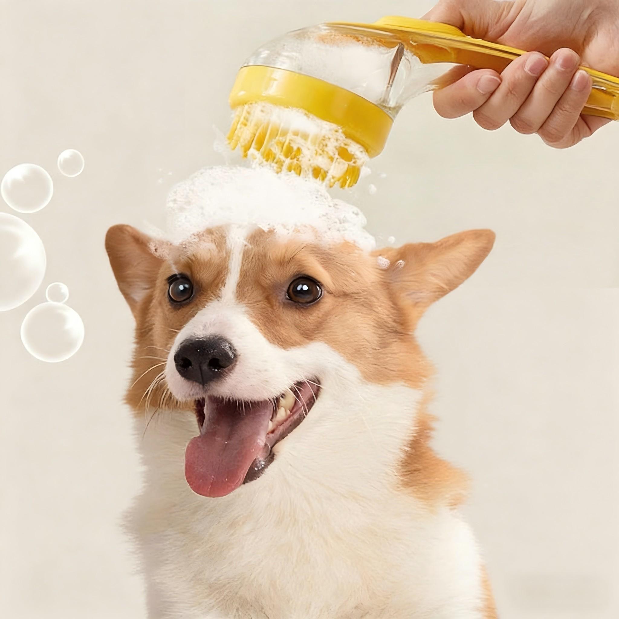 Pet Bath Brush for Cats and Dogs, Silicone Massage Brush, Dog Scratching Tool, Pet Grooming Supplies, Essential Pet Care Accessories