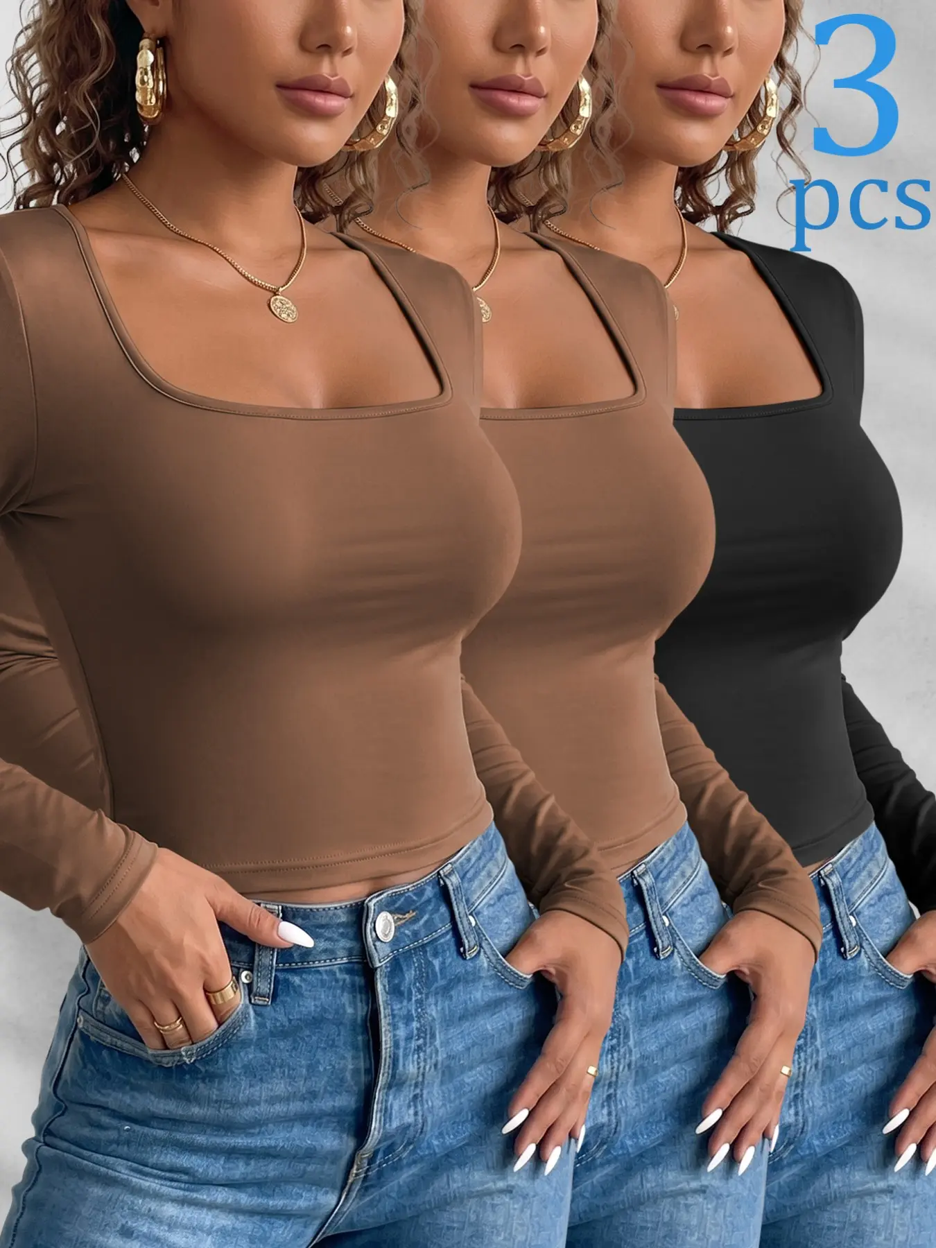 Coffee Brown + Coffee Brown + Black