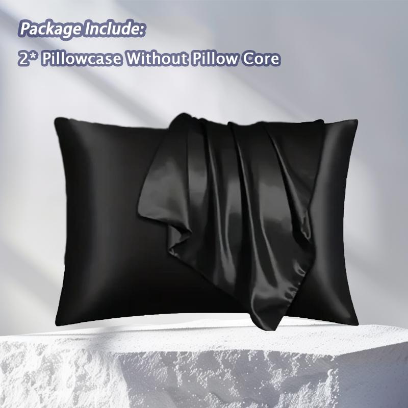 2/4-Piece Set Of Solid Color Silky Satin Pillowcases, Luxury Minimalist Style (Pillow Insert Not Included), Cool Bedroom Bedding, Enhance Your Sleep Experience, Suitable For Family Bedrooms and Dormitories Bedding Accessories