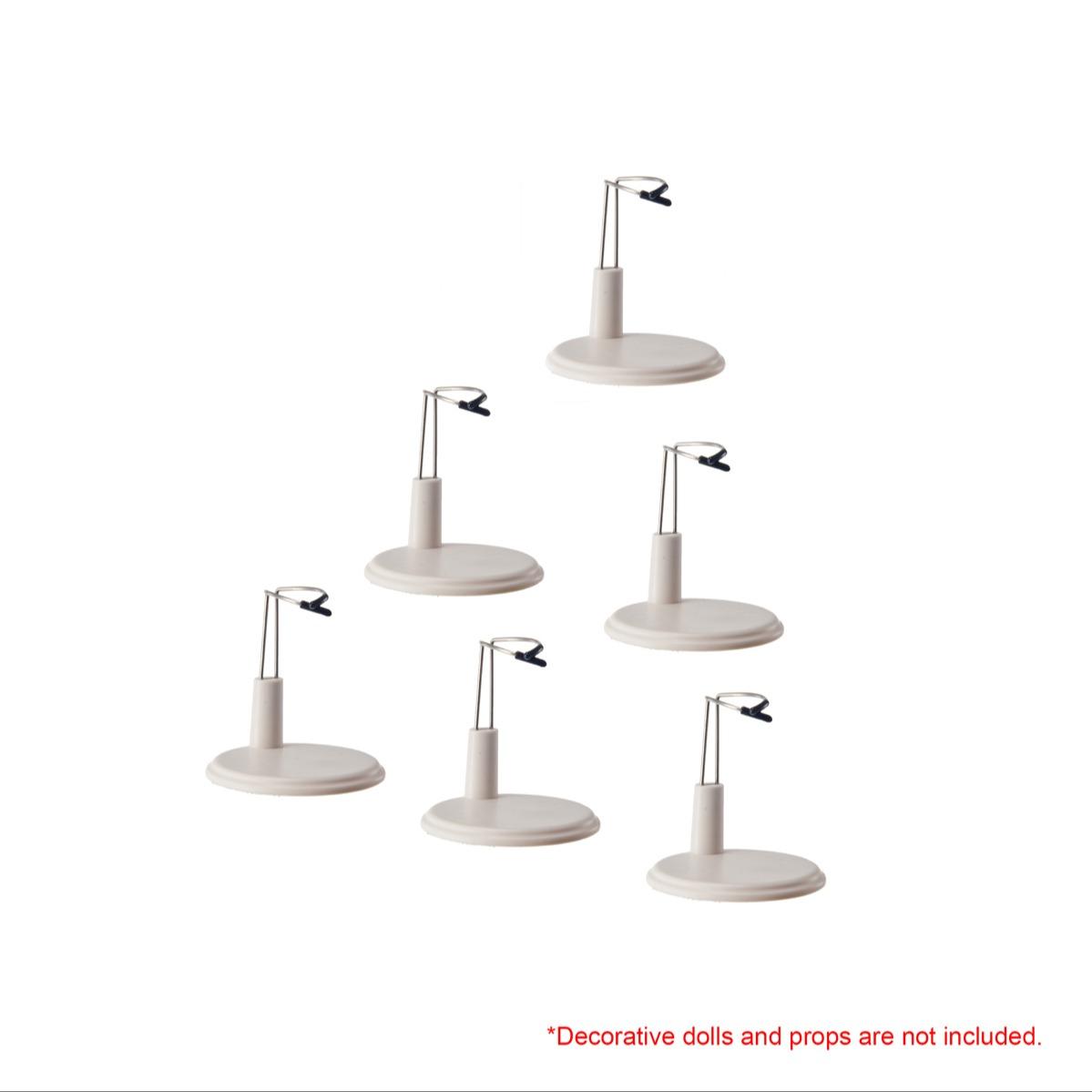 6-Piece Plush Pendant Display Set with Adhesive & Adjustable Stand, Designed for Labubu/Skullpanda/Dimoo/Molly Dolls - Ideal Display Kit for Fashion Enthusiasts, Reusable