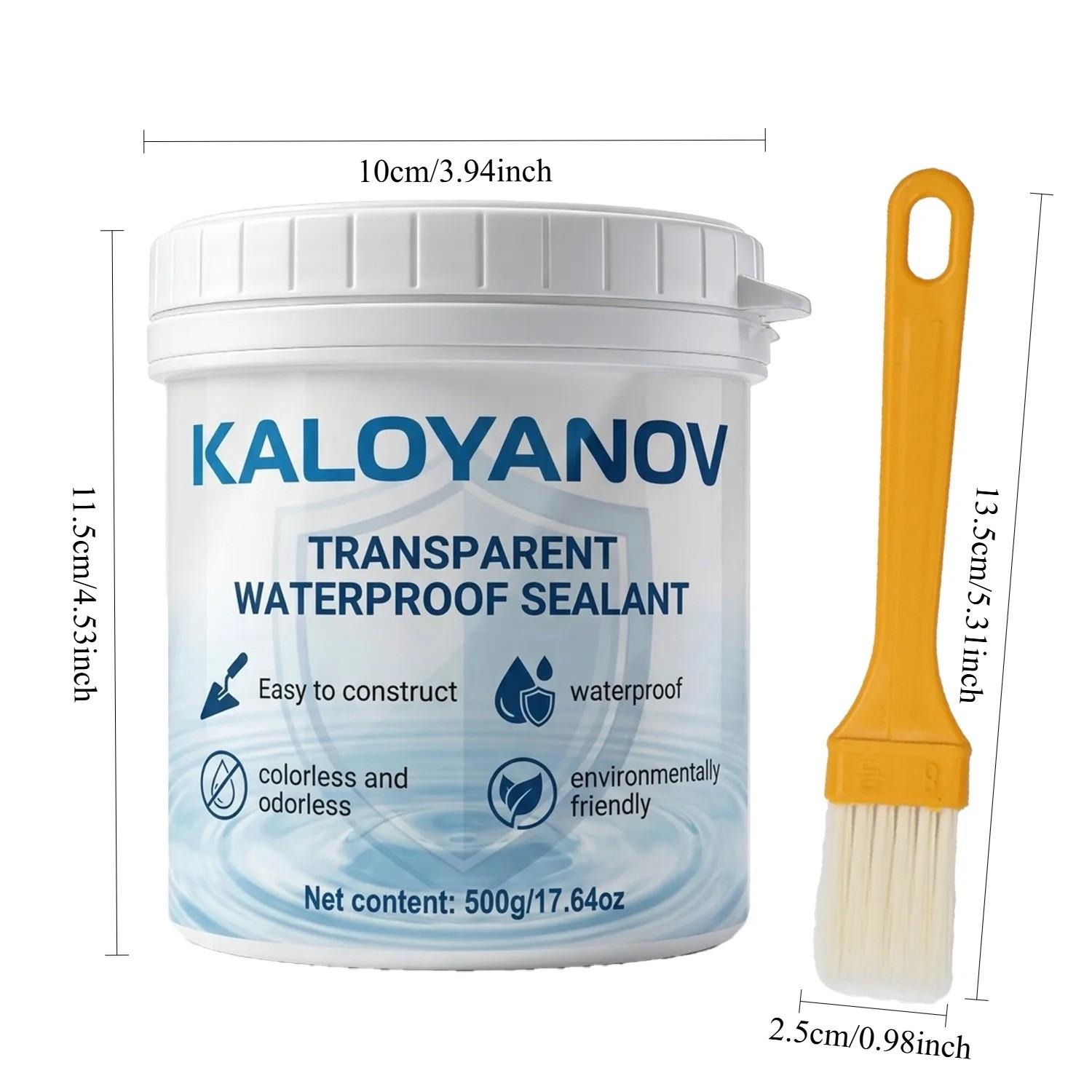 500g Transparent Waterproof Sealant Anti-Leakage Glue with Brush for Bathroom Roof Window Wall Tile Repair Coating Agent