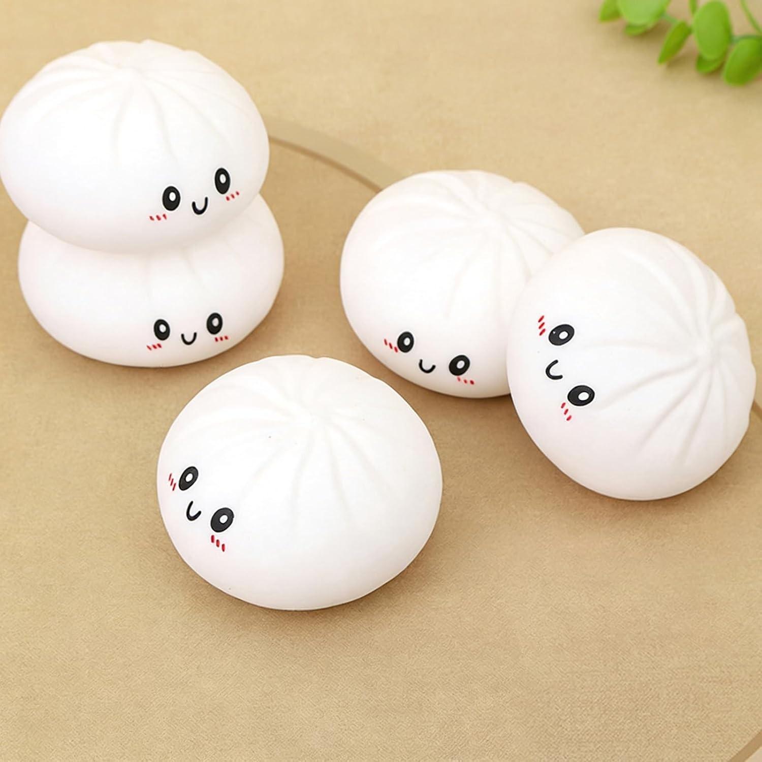 Elastic Baozi Pressure Ball Stress Relief Sensory Toy, Ideal for Kids and Adults, Perfect Birthday Party Gift, Compression Dough Ball