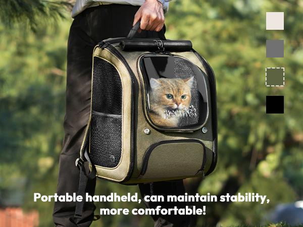 Pecute Space Capsule Pet Backpack Animal Carrier - Expandable Large Capacity, Breathable, UV-Protective for Cats and Puppies