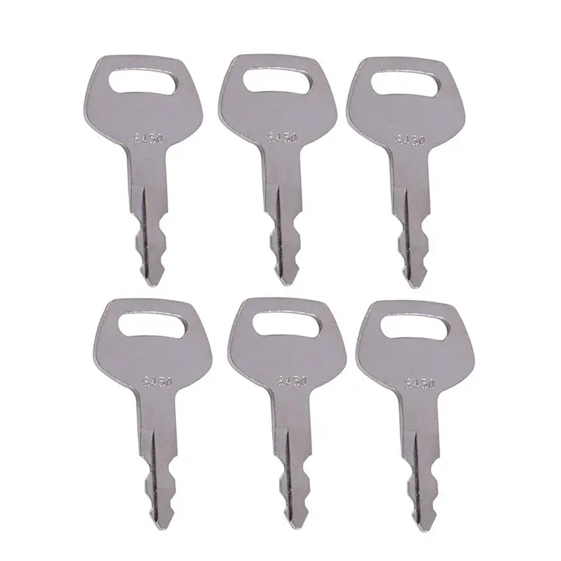 FridayParts 6 Pcs Heavy Equipment Ignition Keys for S450, CASE, Linkbelt, JCB, Sumitomo, New Holland Excavators