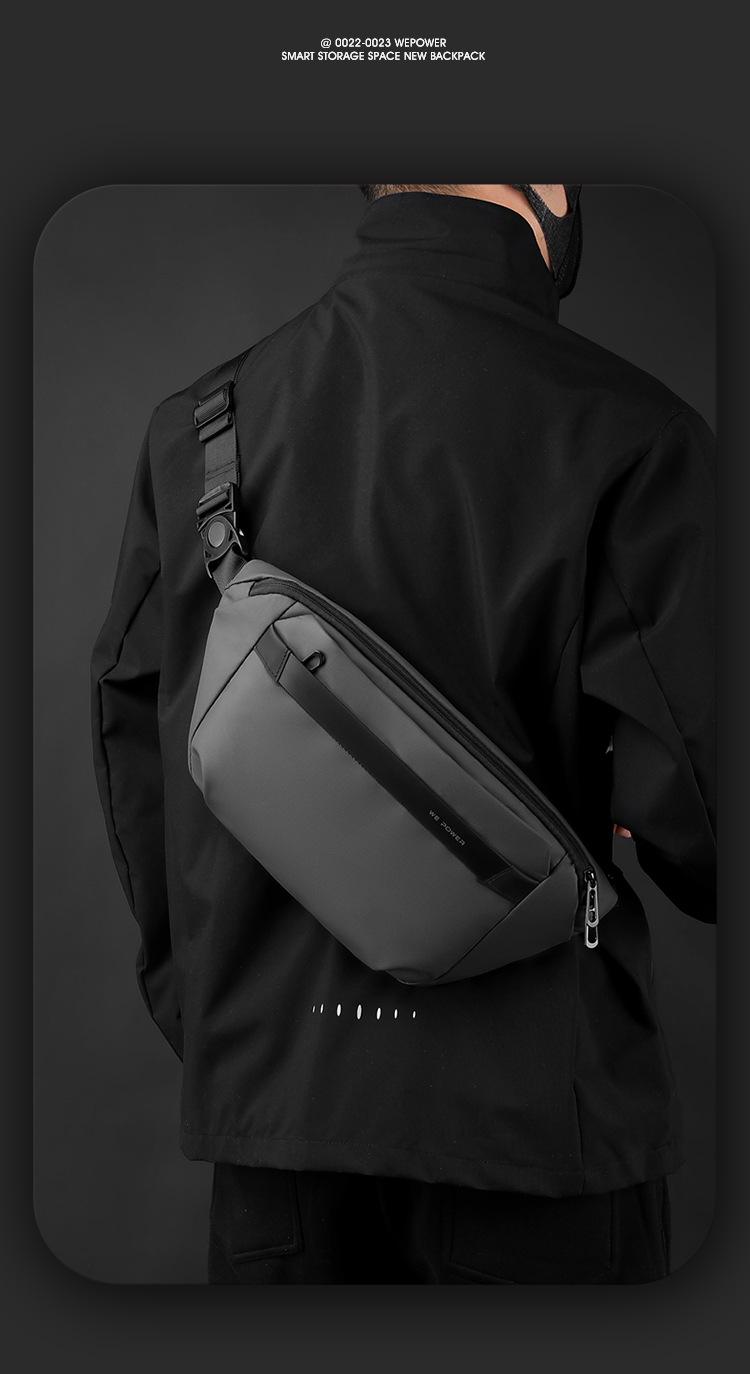 New Men's Crossbody Bag Large Capacity Lightweight Men's Bag Fanny Bag Sports Leisure Breast Bag Shoulder Bag