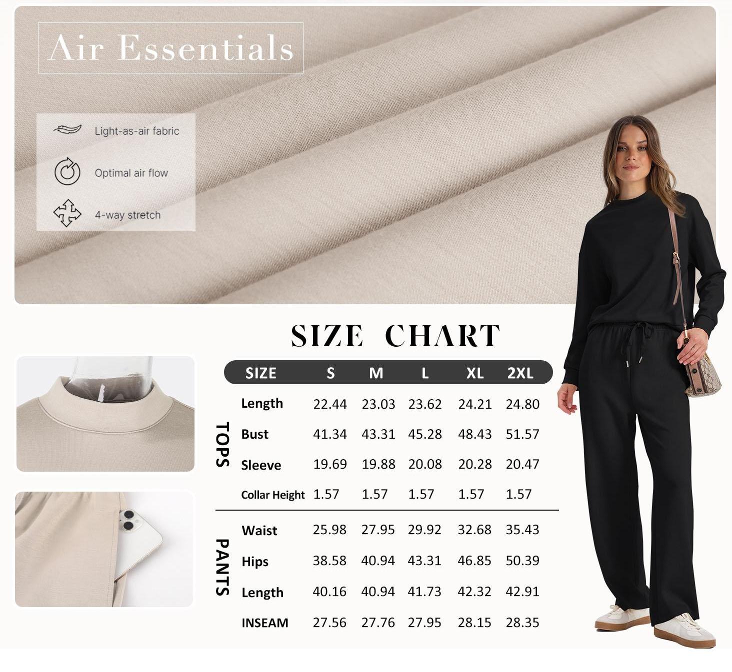OFEEFAN Two Piece Sets for Women Fall Outfits Lounge Sets Mock Neck Tops Wide Leg Pants Vacation Travel Airport Outfits Casual Long Sleeve SpringStatements OFEEFAN Two Piece Sets for Women Fall Outfits Lounge Sets Mock Neck Tops Wide Leg Pants Vacation Travel Airport Outfits Casual Long Sleeve SpringStatements