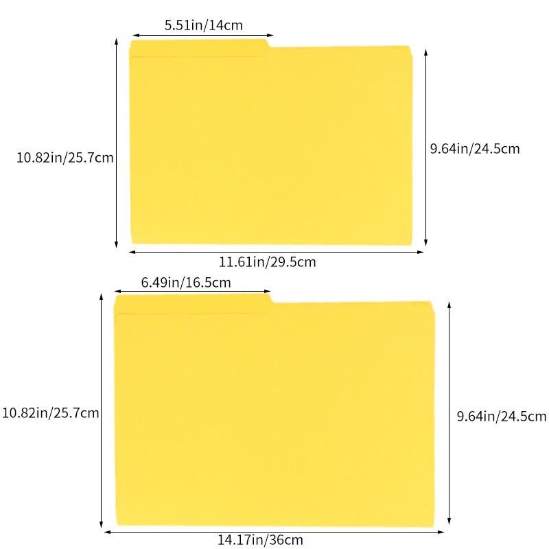Trendy Manila Paper Folder, Legal Size Classification Index, Letter Size Organizer, Durable Document Storage Solution